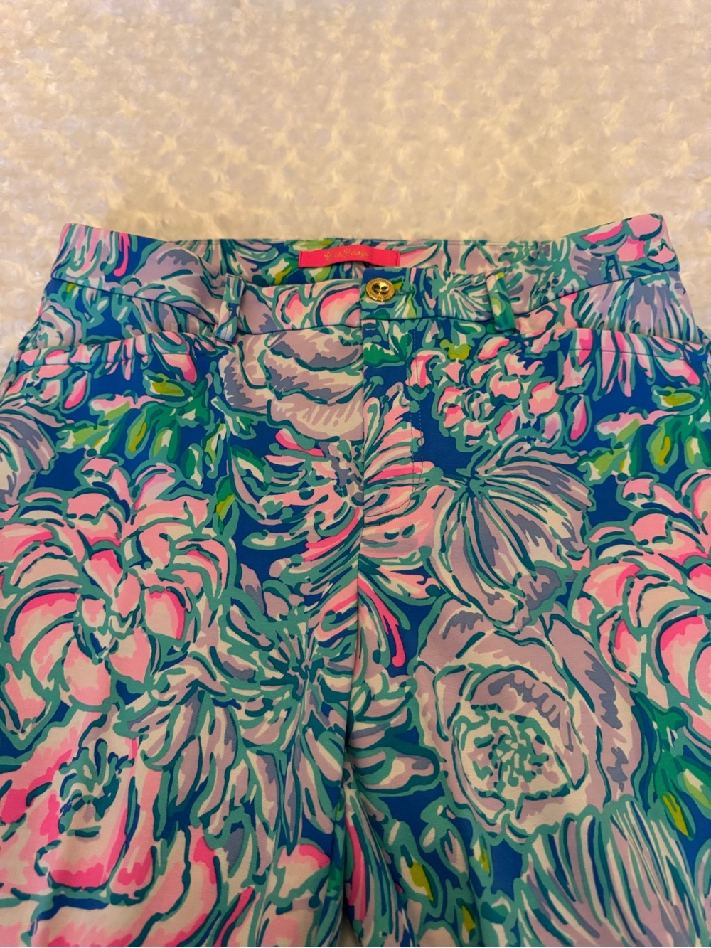 Lilly Pulitzer Multicolor Tropical Floral Pants - Blue, Pink, Green